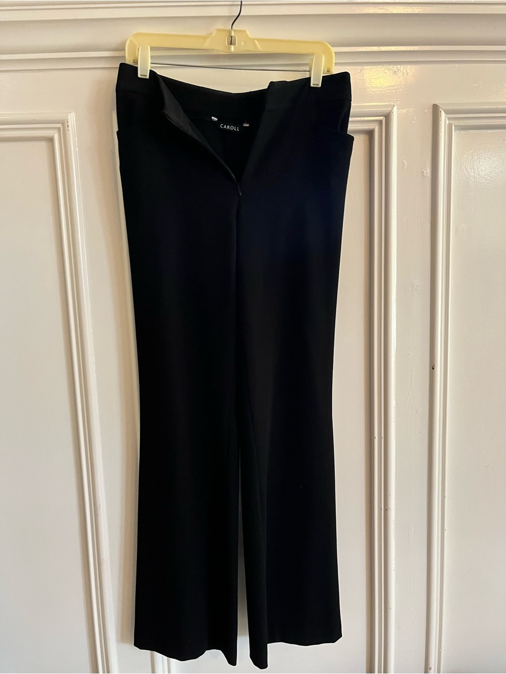 Caroll Black Wide-Leg Trousers